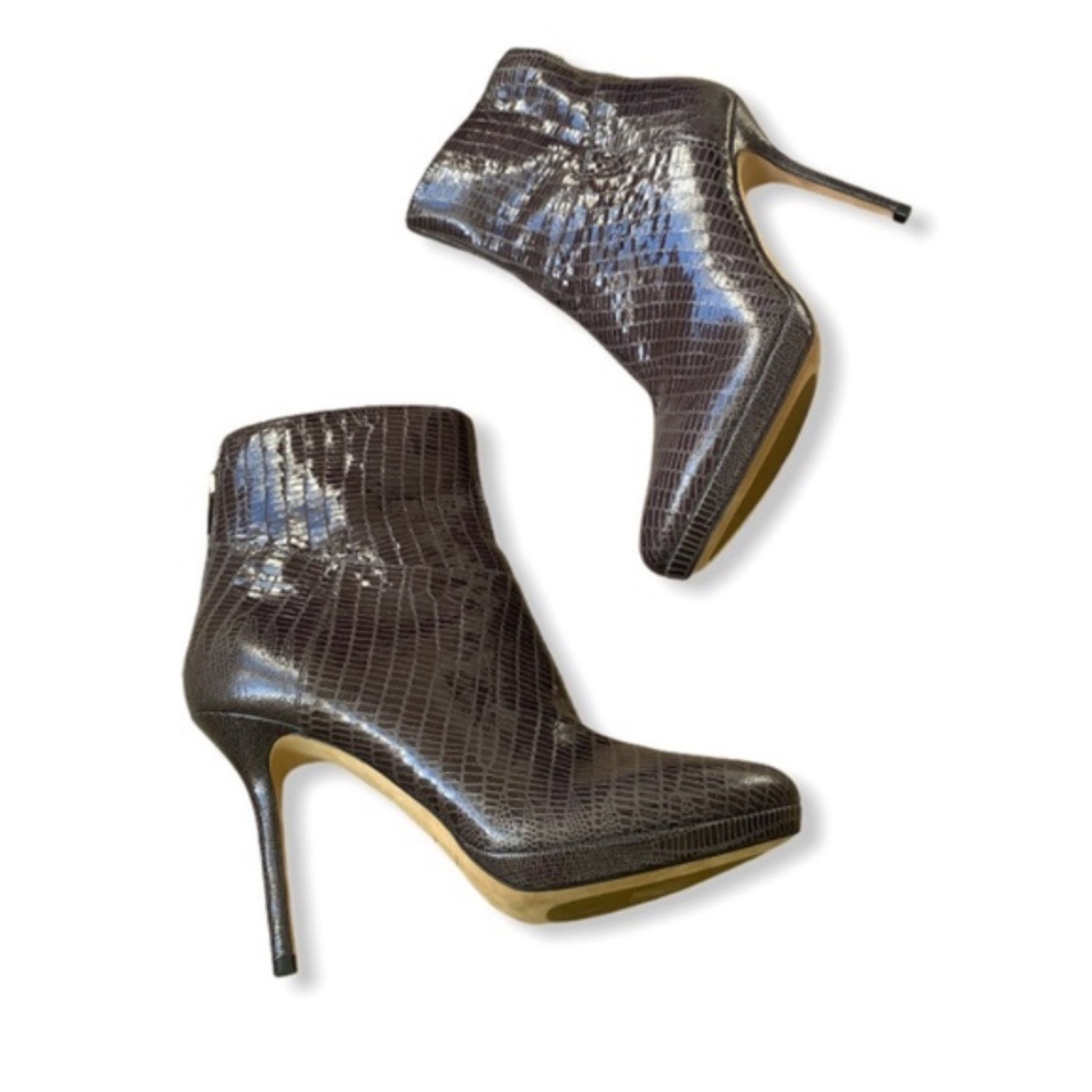 Jimmy Choo Ankle Boots Embossed Leather